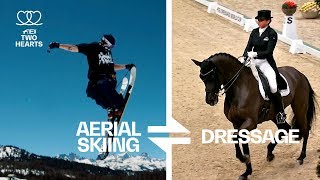 Dressage ↔️ Aerial Skiing Pt2  Olympic Skier Nick Goepper tries Dressage  The Sports Connection [upl. by Aisined]