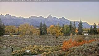 Teton Time Lapse of sunset viewed from Dornans on September 27 2024 [upl. by Nesyt]