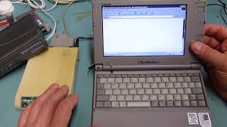 Toshiba Libretto 100 Windows 95 and Dial up Internet [upl. by Leirza]