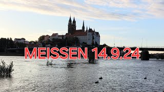 BEGINN DER HOCHWASSER LAGE MEISSEN 14924 [upl. by Ahsoyek804]