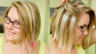 How to Slice Highlights Chunky Blond Weave Tutorial [upl. by Ahsiret]