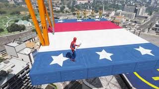 GTA 5 Epic Ragdolls  Red SpiderMan Hiting Minions Lazer JumpsFunny moments SG30 [upl. by Llehcram]