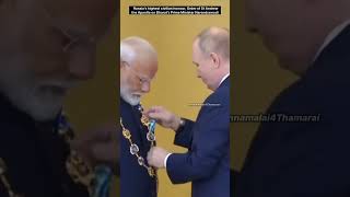 Russias highest civilian honour Order of St Andrew the Apostle on Bharat’s Prime Minister ‌Modi [upl. by Heise929]