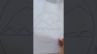 HOW TO DRAW A MOUNTAIN NATURE short pencildrawing new drawing [upl. by Lemmy648]