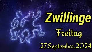 ZWILLINGE Horoskop heute Freitag 27 SEPTEMBER 2024 ♊ [upl. by Eyssej]