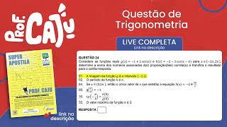 UFSC 2023 2401 📒 TRIGONOMETRIA Considere as funções reais gx12senx e hx23cosxn [upl. by Aneela]