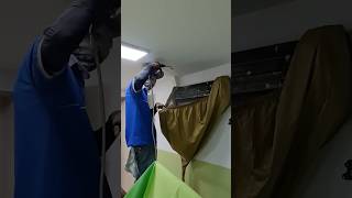 Cleaning the air conditioner👷electrician airconditioner [upl. by Fini]