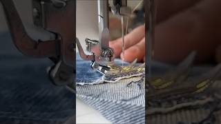 Turning Skinny Jeans to Patchwork Denim Cargos upcycle sewing diyfashion creative streetwear [upl. by Pournaras]