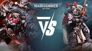 Warhammer 40k 10th Edition Live 2000pts Battle Report Black Templars Vs Orks [upl. by Tisbee]