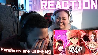 YANDERE CYPHER  HalaCG ft OR3O Ironmouse ChiChi amp More REACTION [upl. by Aiyekal]