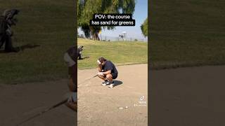 Putting on sand greens creteking golf crete kingofthecrete golfswing cretelife golfer [upl. by Shantha396]