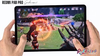 Xiaomi Redmi Pad Pro Genshin Impact Gaming review Snapdragon 7s Gen 2  FPS amp Battery Drain test [upl. by Thalassa584]