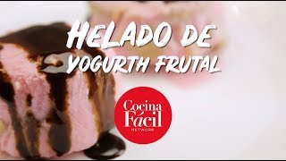 Helado de yogur frutal 🍓🍑  Cocina Fácil [upl. by Notsuoh]