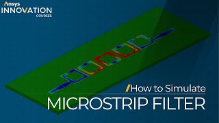 Simulation of a Microstrip Filter Using Ansys Electronics Desktop — Lesson 7 [upl. by Anahsit85]