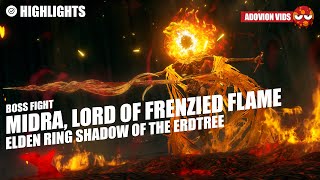 Midra Lord of Frenzied Flame Boss Fight  Elden Ring DLC [upl. by Annauqal]