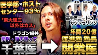 ドラゴン細井渋幕首席から慶医蹴って千葉医→ホストしながら医学部卒業し開業医amp医進塾塾長で年商20億の漢細井龍／令和の虎 ドラゴン細井 [upl. by Domenech]