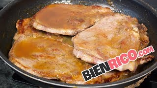 Receta Fácil Y Rápida De Chuletas En SalsaDeliciosa [upl. by Moureaux]