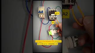 Selflatching contactor with push start  stop tutorial 接触器自锁 接線 [upl. by Nnylatsyrk]