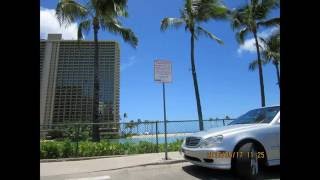 Parking Hilton Hawaiian Village Waikiki Beach Resort 05 2016 Temporary parking 임시 주차가 [upl. by Naginarb]