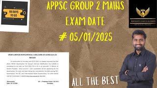 APPSC GROUP 2 MAINS EXAM DATE  05 JAN 2025 66 DAYS TO GOFOR BOOKS CONTACT9100140284 [upl. by Cozza518]