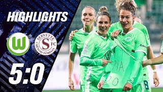 Schützenfest und besonderer Torgruß  VfL Wolfsburg  Servette Genf  Highlights UWCL [upl. by Woehick]