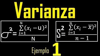 Varianza para datos no agrupados ejemplo 1 [upl. by Cargian972]