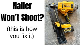 How To Fix a Dewalt Framing Nailer QUICK amp EASY [upl. by Muhcon833]