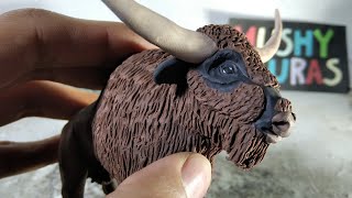 Bison Latifrons Bisonte de plastilina How to make The Bison Latifrons with clay sculpting [upl. by Jaehne]