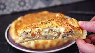 Quiche aux oignons et champignons – Recette facile et rapide de quiche végétarienne [upl. by Adev505]