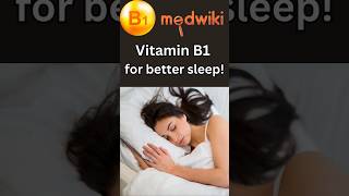 Vitamin B1 for better sleep vitaminb1 bettersleep sleephealth [upl. by Noyrb]