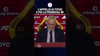 La PROMESSA di SIR CLAUDIO RANIERI ai tifosi della ROMA 💛❤️ shorts roma football calcio [upl. by Klarika]