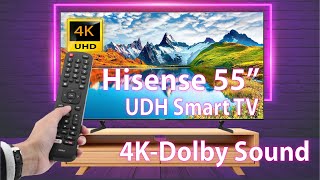 Hisense 55 inch 4K A6H Smart TV ⚡ Unboxing amp Review 🔥 Best 4K TV in USA 2023 [upl. by Entroc]