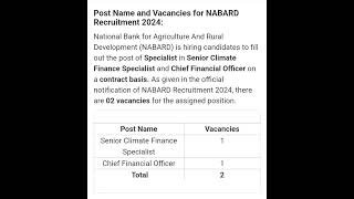 NABARD bank job vacancy [upl. by Leonardi]