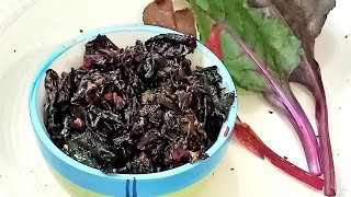 चुकंदर के पत्ते की सब्जी  Beetroot Leaves Sabji  Beetroot Greens Curry [upl. by Ima]