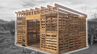 DIY Pallet Project Shed Build part 1 [upl. by Yhtommit]