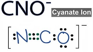 CNO Lewis Structure How to Draw the Dot Structure for the CNO Cyanate Ion [upl. by Cheyney787]