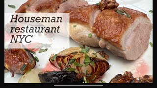 Houseman restaurant TribecaHudson Square food nycfoodtour newyork duckbreast [upl. by Llehctim]