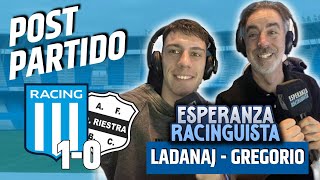 RACING GANO UNO DE ESOS PARTIDOS QUE ANTES LOS PERDIA  RACING 1 RIESTRA 0  ESPERACING [upl. by Mitzl]