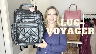 LUG VOYAGER BACKPACK IN METALLIC BLACK  BAG REVIEW lug [upl. by Siskind206]