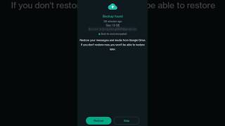 Forgot WhatsApp End To End Encryption google drive backup password [upl. by Galliett]