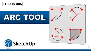 SketchUp 2020 Tutorial Part5  ARC TOOL DEEPAK VERMA [upl. by Piwowar691]