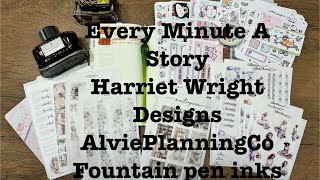 Planner supplies haul  EMAS Harriet Wright Designs AlviePlanningCo Fountain pen inks [upl. by Yenitirb669]