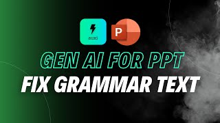 Gen AI  Fix Grammar of Text in your PowerPoint [upl. by Joshua]