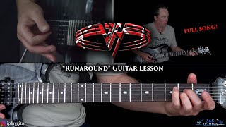 Van Halen  Runaround Guitar Lesson [upl. by Wadesworth]