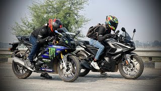 Bajaj RS200bs7 Vs Yamaha R15Mbs7 Drag Race🔥 [upl. by Eyla]