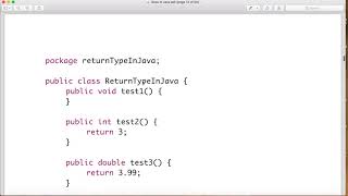 Return Type in Java [upl. by Cesaria]