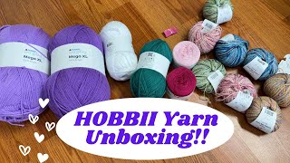 HOBBII Yarn Unboxing [upl. by Crissie758]