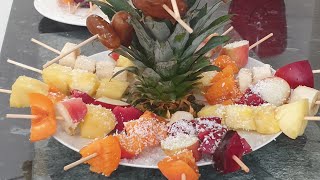 brochettes de fruits طريقتي في تقديم الفواكه [upl. by Melodie]