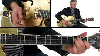 Rockabilly Rhythm Guitar Lesson  Travis Picking  Jason Loughlin [upl. by Atsugua]