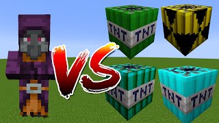 Illusioner vs All Tnt Mob Battle in Minecraft [upl. by Cohl992]